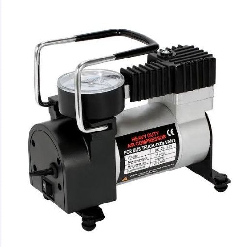 12V Heavy Duty Air Compressor | 140 PSI Portable Tire Inflator for Car