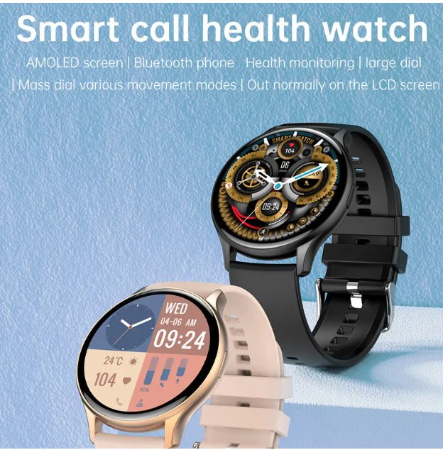 AMOLED Smart Watch | Bluetooth Calling Fitness Smartwatch with Always-On Display