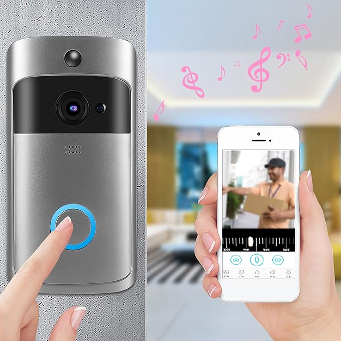 Smart WiFi Video Doorbell | HD Wireless Doorbell Camera with Two-Way Audio