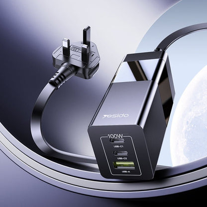100W GaN Fast Charger | USB-C Multi-Port PD Charger for Laptops & Smartphones