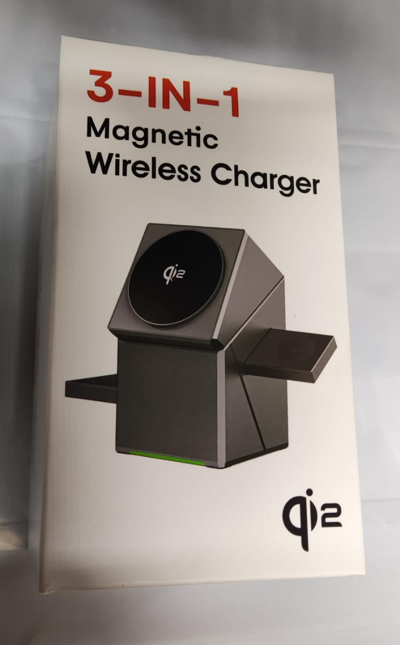 3-in-1 Magnetic Wireless Charger | Qi2 Fast Charging Station for Phone, Watch & Earbuds