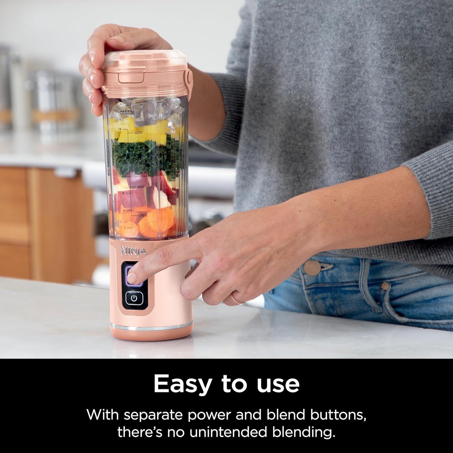 Ninja Blast Portable Blender | 400ml Personal Smoothie & Ice Crusher Blender