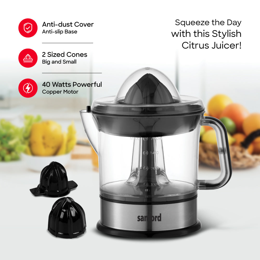 Sanford SF5559CJ Citrus Juicer | 700ml Juice Extractor with Adjustable Pulp Filter