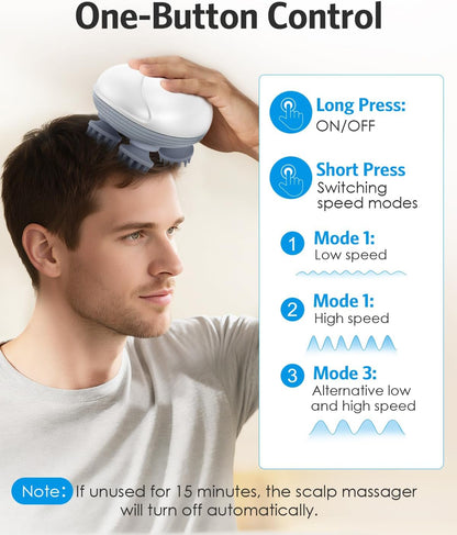 Smart Scalp Massager OSK-701 | Rechargeable Electric Head Massager