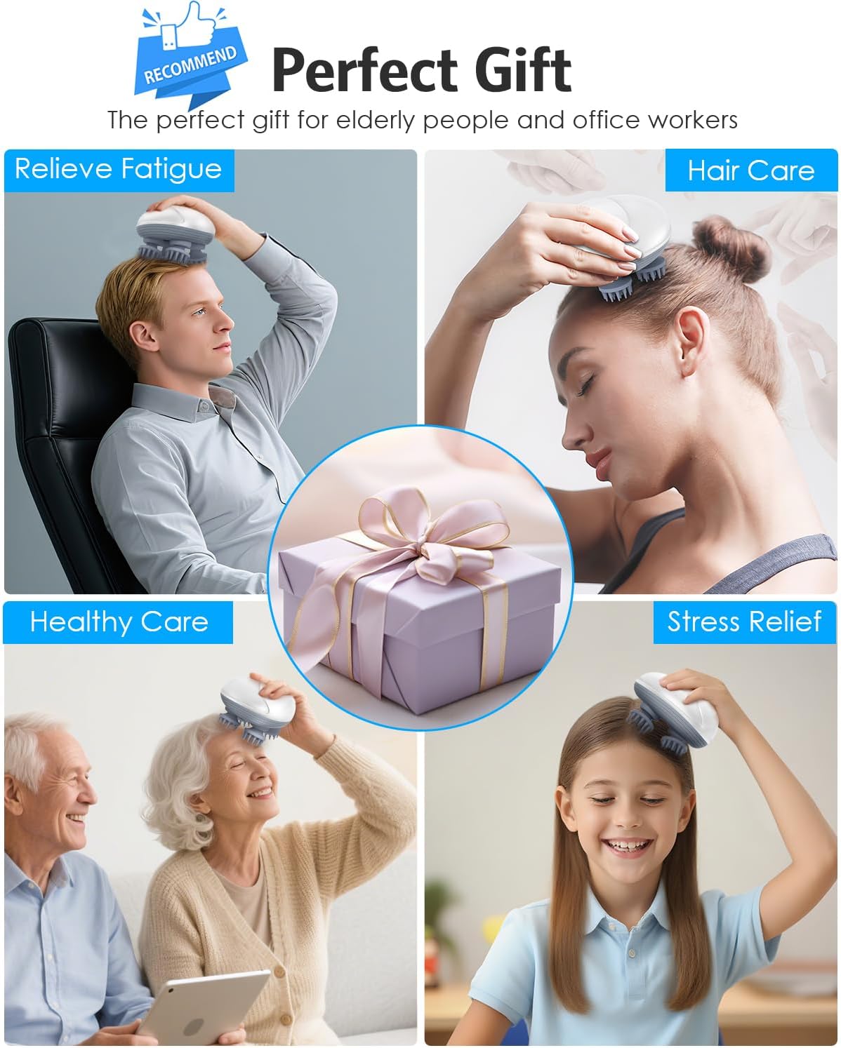 Smart Scalp Massager OSK-701 | Rechargeable Electric Head Massager