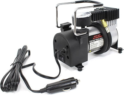 12V Heavy Duty Air Compressor | 140 PSI Portable Tire Inflator for Car
