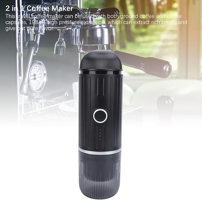 Portable Rechargeable Espresso Coffee Maker | Compact Travel Coffee Machine