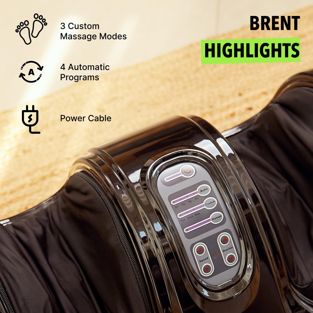 Electric Foot Massager | Deep Kneading Foot Massage Machine with Digital Controls