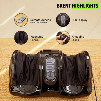 Electric Foot Massager | Deep Kneading Foot Massage Machine with Digital Controls