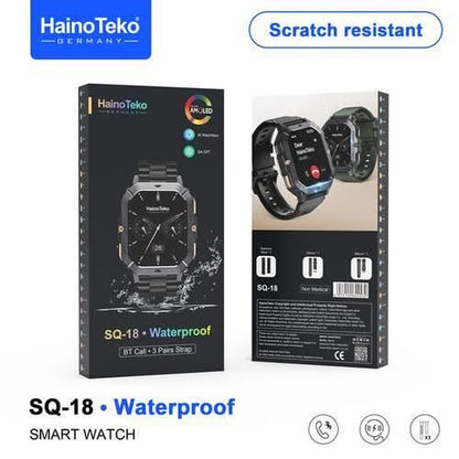 HainoTeko AMOLED Smartwatch | Bluetooth Calling Smart Watch with 3 Premium Straps