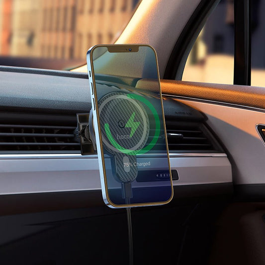 HOCO CA85 Magnetic Wireless Car Holder | 15W MagSafe Car Charger Mount