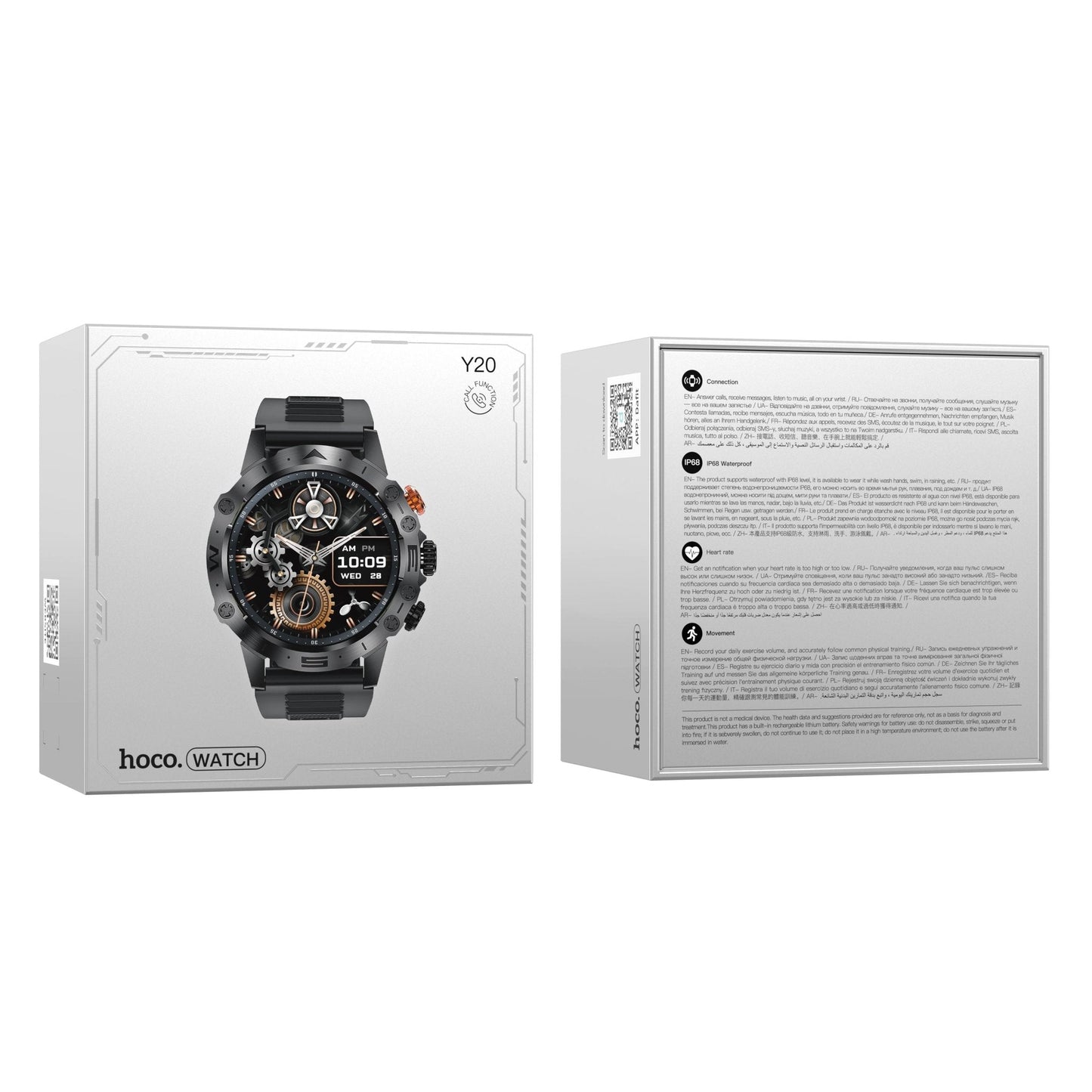 HOCO Y20 Smart Sports Watch | Fitness Tracker with Heart Rate Monitor