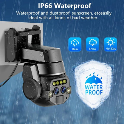 Outdoor High Security Camera | Dual 6MP WiFi PTZ Camera with 10X Optical Zoom