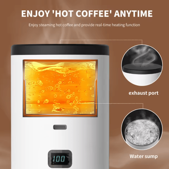 Portable Automatic Coffee Maker | Rechargeable Espresso Machine for Hot & Cold Brew