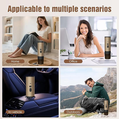 Portable Automatic Coffee Maker | Rechargeable Espresso Machine for Hot & Cold Brew