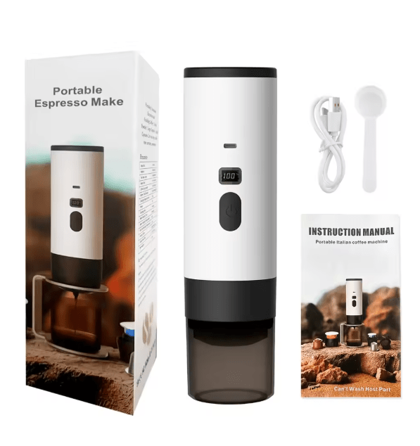 Portable Automatic Coffee Maker | Rechargeable Espresso Machine for Hot & Cold Brew