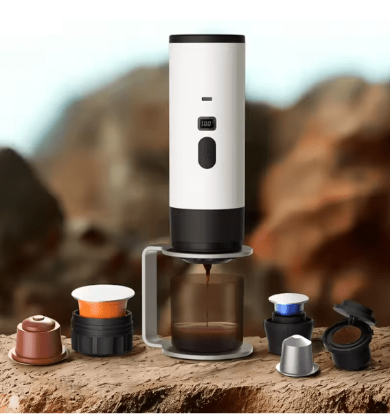 Portable Automatic Coffee Maker | Rechargeable Espresso Machine for Hot & Cold Brew