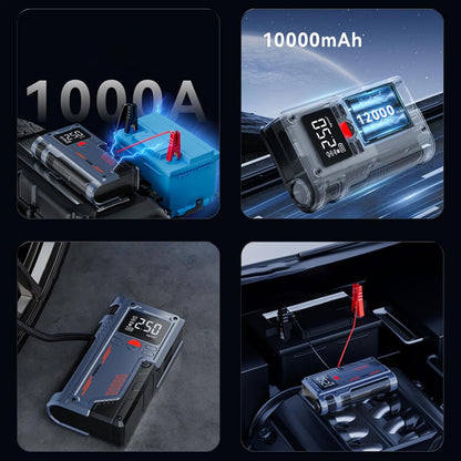 Portable Car Jump Starter with Air Compressor & Digital Display | 3-in-1 Emergency Power Kit