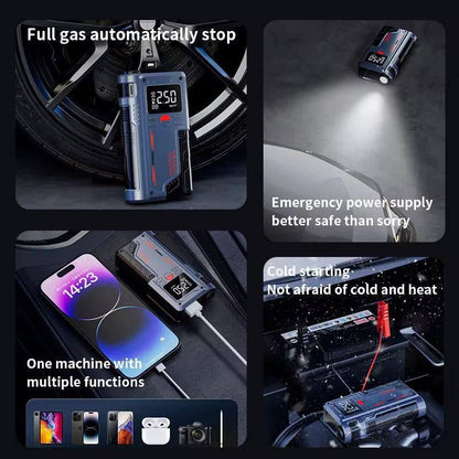 Portable Car Jump Starter with Air Compressor & Digital Display | 3-in-1 Emergency Power Kit