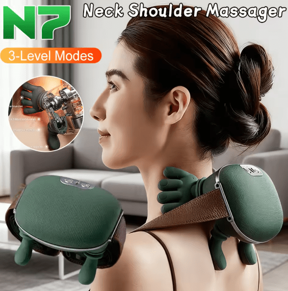 Shoulder & Neck Massager | Portable Deep Kneading Massage Pillow