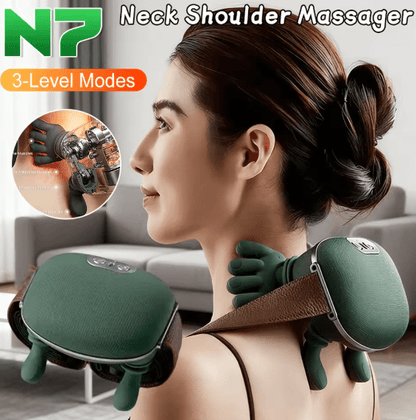 Shoulder & Neck Massager | Portable Deep Kneading Massage Pillow