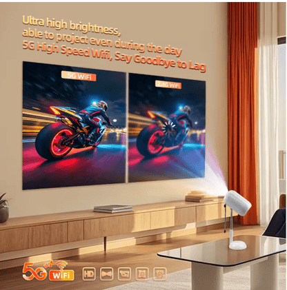 TS-6 Vertical Smart Projector | Wireless HD Home Theater with Screen Mirroring
